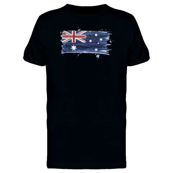 Brush Painting Of Australia Flag T-Shirt Men -Image by Shutterstock, Male 3X-Large