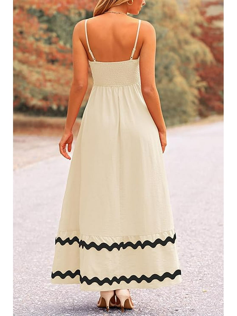 slim fit dress slacks Anisa Maxi Dress Vanilla/Rose / M