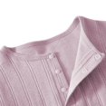 thumbnail image 4 of Jalioing Infant Boys Girls Romper Long Sleeve Cotton Clothes Solid Color Footless Jumpsuit Fall Comfy Bodysuit for Baby, 4 of 6
