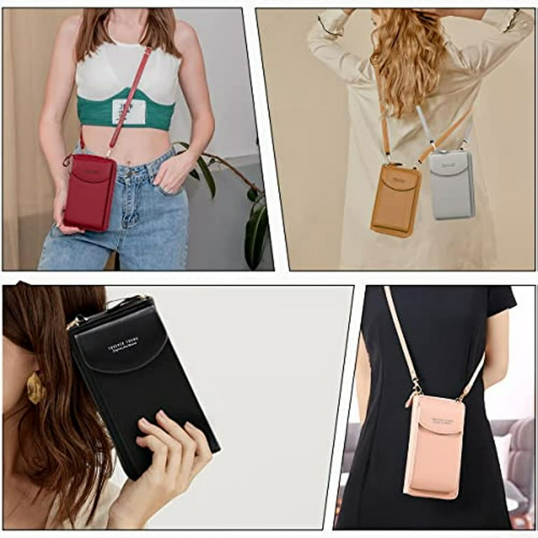 Small Cross Body Bag for Women Crossbody Phone Bag Shoulder Purse Phone  Bags Ladies Handbag Mobile Phone Pouch Cellphone Message Bag Coin Wallet  with