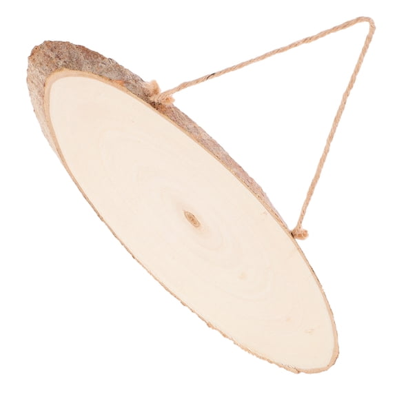 HOMEMAXS Unfinished Wood Plaque Oval Shape Wood Blank Hanging Wood Embellishment Ornament
