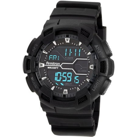 Armitron Mens Sport Black Round