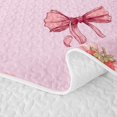 thumbnail image 5 of Erosebridal Kawaii Red Strawberry Twin Quilt Set for Girls,Cartoon Floral Bow Knot Twin Coverlet Set Teens, 5 of 7