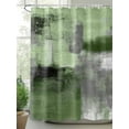 thumbnail image 2 of Fsddascl Green Ombre Shower Curtain Set - Extra Long 72" x 96" Bathtub Curtain with 12 Hooks, Farmhouse Abstract Mottled Texture Art Waterproof Fabric Stall Shower Curtains for Bathroom/Bathtub, 2 of 6