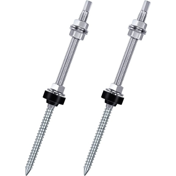 LEXSOMEO Stainless Steel Solar Hanger Bolts Adjustable Height for Solar Panel Mounting Roofs Photovoltaic Installation Accessories Kit