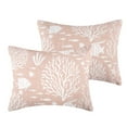 thumbnail image 7 of Greenland Home Coastal Paradise Jacquard Woven Decorative Pillow Sham, Marina Blush, King, 7 of 7