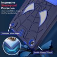 thumbnail image 4 of SaniMore Case for Lenovo Tab M10 Plus 3rd Gen 10.6 inch 2022 TB-125F/128F, Screen Protector & Shoulder Strap & Hidden Bracket & Pen Slot Heavy Duty Protective Shockproof Hybird Shell, Navy+Blue, 4 of 6