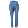 thumbnail image 5 of Henpk New Arrivals 2024 Now Trending 2024 Jeans For Women High Rise Leggings For Women Plus Size Clearance Summer Elastic Plus Loose Casual Drawstring Plus Cropped Blue L, 5 of 7