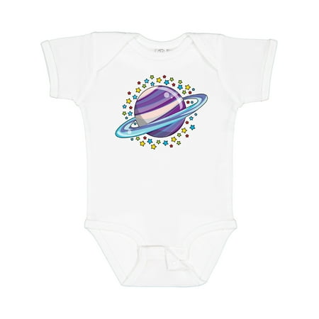 Inktastic Planet Saturn with Stars Boys or Girls Baby Bodysuit