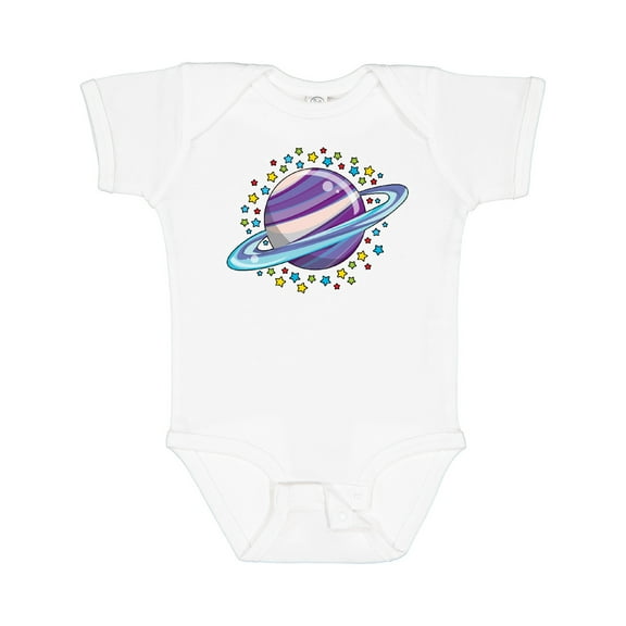 Inktastic Planet Saturn with Stars Boys or Girls Baby Bodysuit