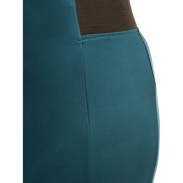 Terra & Sky Women's Plus Size Comfort Waistband Ponte Pant