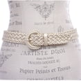 thumbnail image 2 of Women's 1 1/4" Inch Wide Hand Made Metallic Braided Woven Casual Belt, 2 of 3