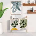 thumbnail image 2 of PixonSign Sideboard Buffet Cabinet, Kitchen Storage Cabinet with 2 Doors, Mid-Century Forest Plant Leaf Pattern, Cupboard Console Table for Dining Room - 35" L x 18" W x 29" H, 2 of 5
