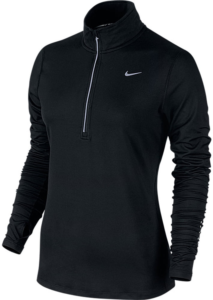 Nike - Nike Women's Dri-FIT? Element Half Zip Dark Black/Reflective ...