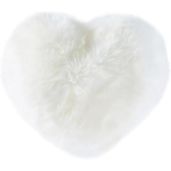 Heart Shaped Throw Pillow 16x20 Inch – Soft Plush Decorative Cushion with Insert for Sofa, Bed, Living Room (White,1Pcs, B)