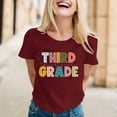 thumbnail image 2 of YDLCAFD T-Shirt Femme Décontracté Mode Imprimé Col Rond Manches Courtes Pull T-Shirt, 2 of 4