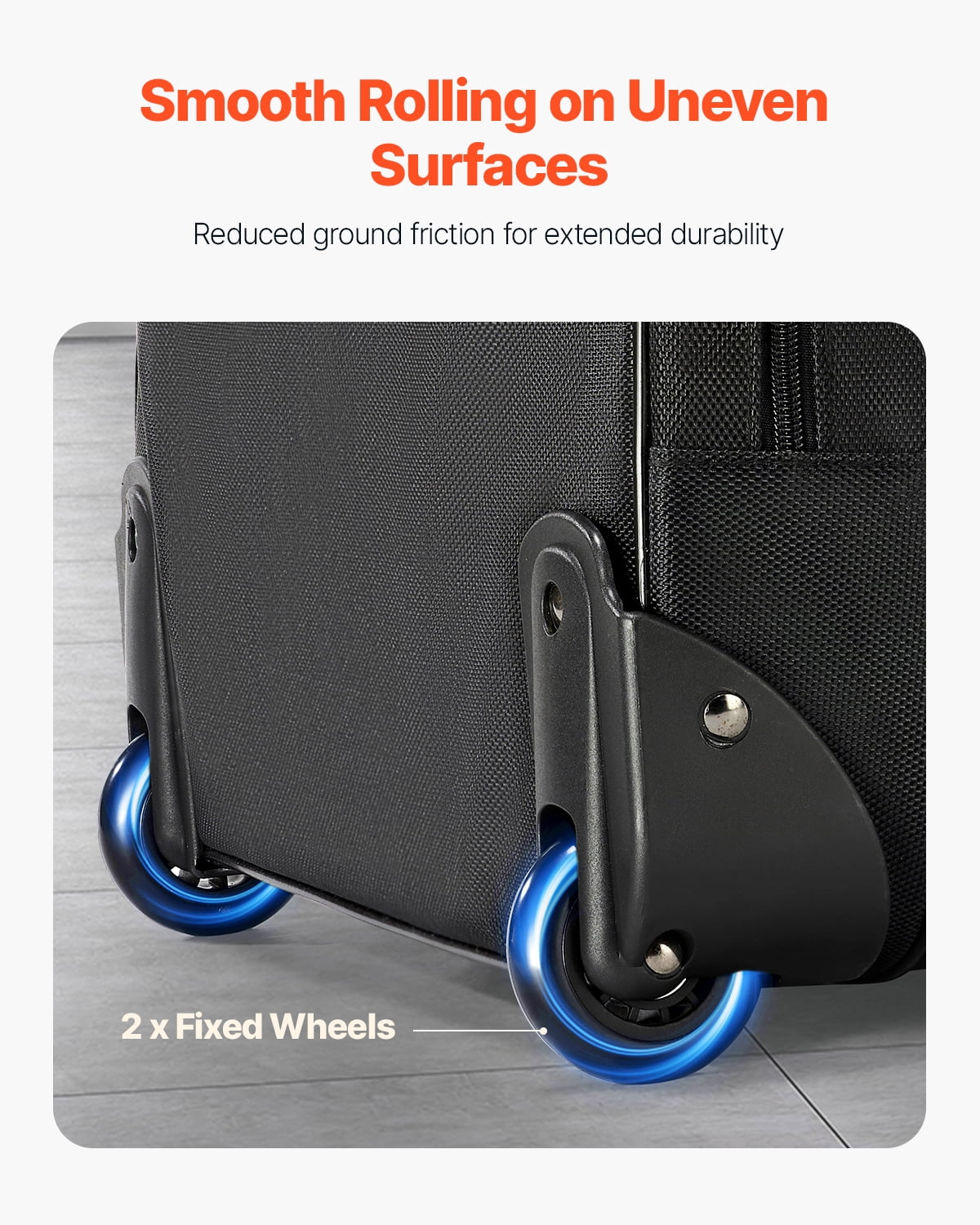 VEVOR Rolling Laptop Bag, Fits Up to 15.6 Inch Laptop, Wheeled Briefcase, Roller Computer Tote Bag with Wheels & Telescoping Handle, Laptop Case for Work Travel Business Office, Women & Men (Black)