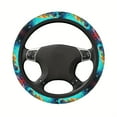thumbnail image 7 of Vibrant Sea Turtle Print Steering Wheel Cover, Universal Fit 15-Inch, Polyester, Elastic, Non-Slip Grip, Marine Coral Reef Design, 7 of 7