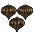 thumbnail image 4 of Vickerman 5.7" Chocolate Matte Onion Christmas Ornament, UV treated, Set of 3, 4 of 8