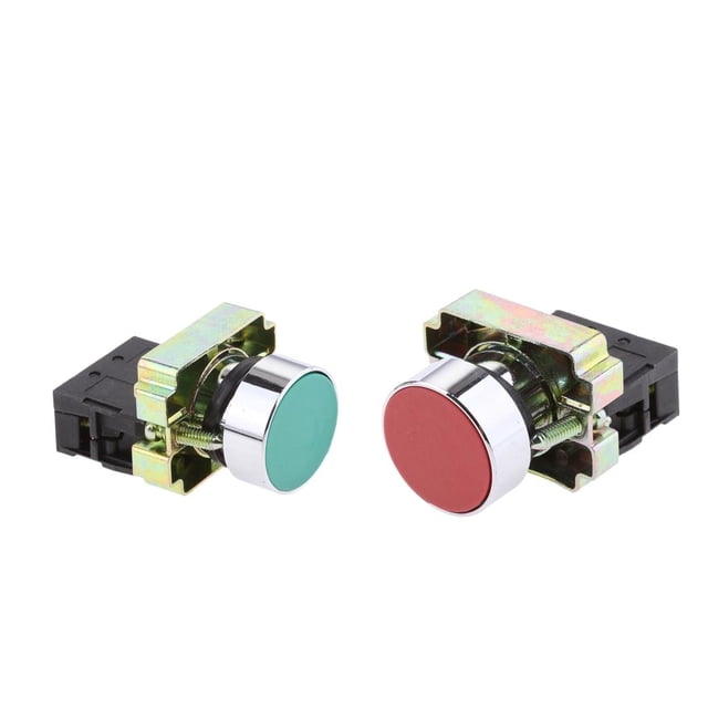 2x Interruptor de botón pulsador empotrado con automático rojo Montaje XB2-BA31 Cola Presionar el botón