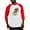 Red/White, variant on CafePress - Monkey Playing Chess Baseball Jersey - Cotton Baseball Jersey, 3/4 Raglan Sleeve Shirt