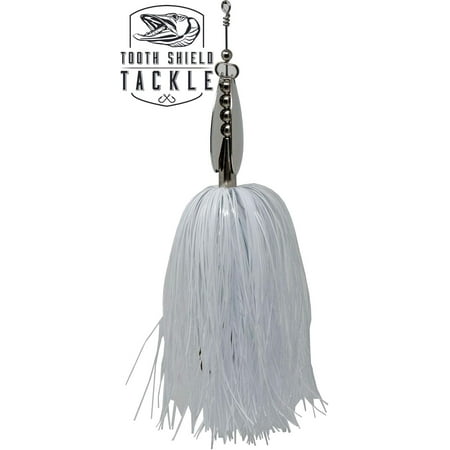 Chubby Musky Bucktail (White) Muskie Pike Double 9 Inline Spinner Musky Lures Baits Tackle