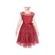 thumbnail image 1 of Vestido de Niña Multicolor Arcoíris con Lunares Clásico Rojo de Tul Vestido de Fiesta 6 Años, 1 of 1