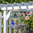 thumbnail image 3 of Texas Star Country Round Front Door Welcome Sign, 7.8 Inch Wall Hanging Decor for Indoor Outdoor, Western Old Wooden Board Vintage Home Porch Hanger Decorations for Holiday Gift, 3 of 9