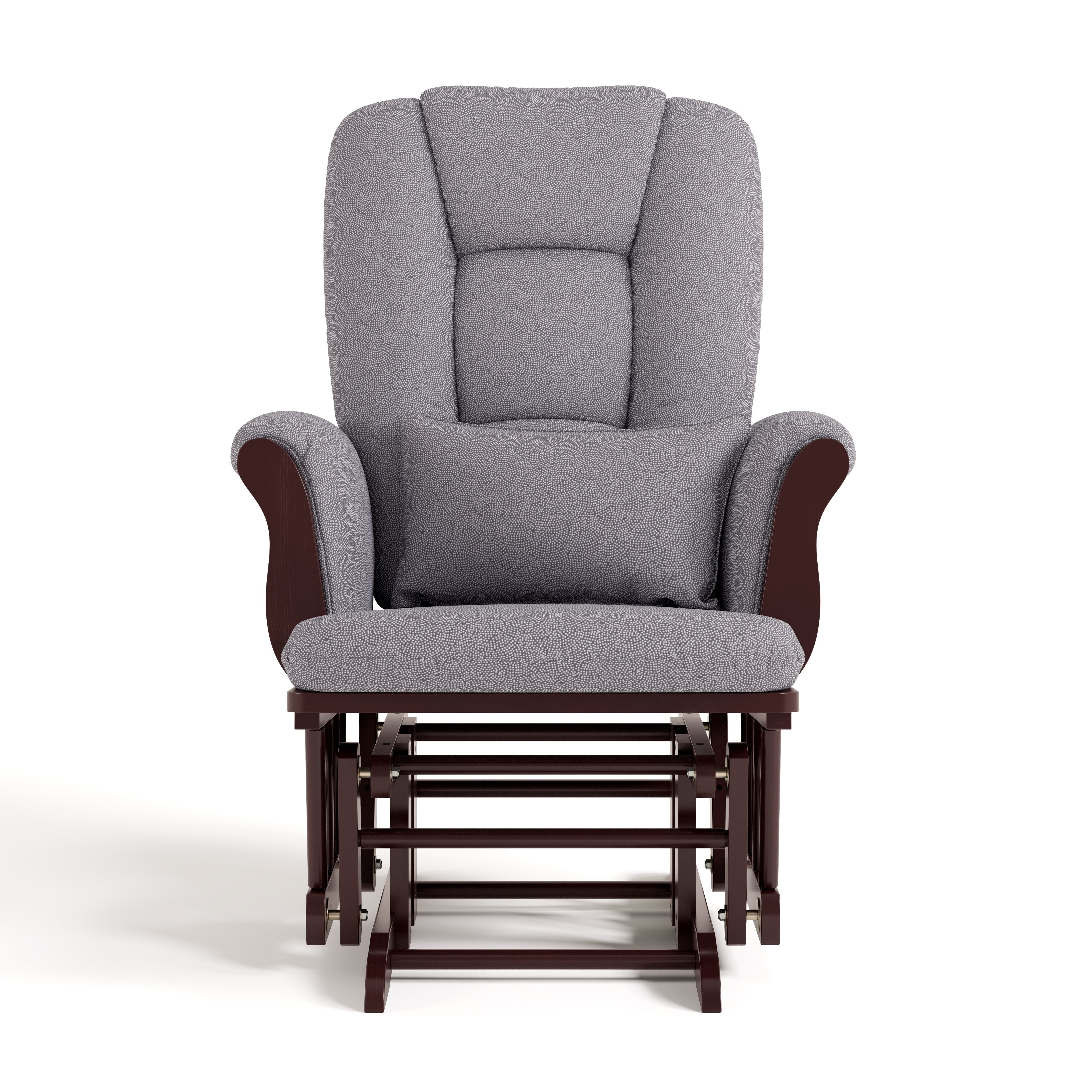 Storkcraft Tuscany Infant Nursery Glider & Ottoman Espresso with Gray Swirl