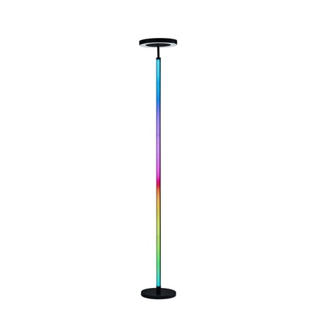Adesso Luther 72” Modern RGB Color Changing Bluetooth App LED Smart Torchiere Floor Lamp