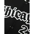 thumbnail image 5 of Cenuakty Men's Spring Autumn Casual Coat Long Sleeve Letter Printed Button Up Contrast Color Baseball Jacket, 5 of 9
