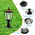 thumbnail image 4 of Solar Lamp Post Light, 20in (H) 3000/6000K 120 Lumens Outdoor Post Lights with Pier Mount Base, IP65 Waterproof Outdoor Lighting for Garden,Yard,Gate 1pack, 4 of 9
