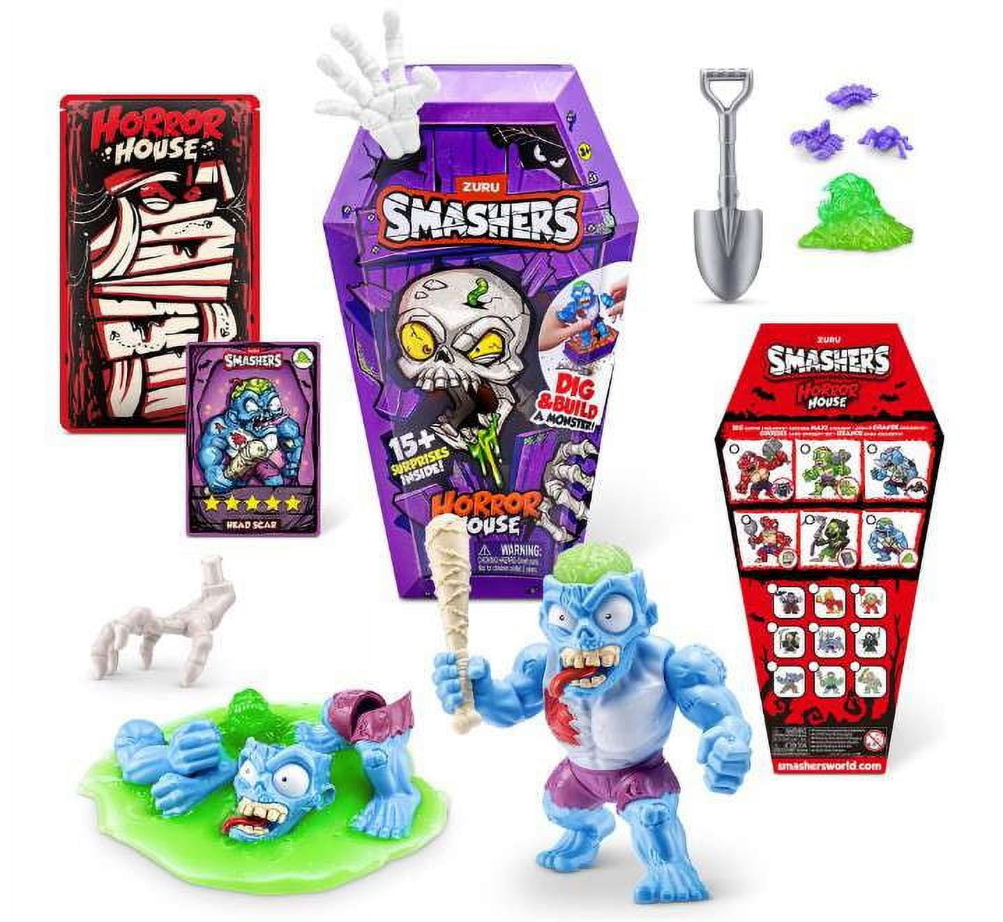 Smashers Horror House Head Scar MEDIUM Mystery Pack (WHITE Hand, 15+ Surprises Inside!)
