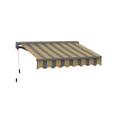 thumbnail image 3 of ADVANING 8'X7' MANUAL Patio Retractable Awning | CLASSIC Series | PREMIUM Quality, 100% Acrylic UV Sun Shade Awning, Color: Yellow & Gray Stripes, MA0807-A225H, 3 of 3
