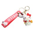 thumbnail image 2 of Creativo lindo Sanrio anime dibujos animados Kt gato travestismo llavero Hola colgante llavero Kitty, 2 of 4