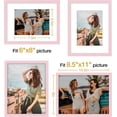 thumbnail image 3 of Vittanly Diploma Frame, Premium Material with Shatter Resistant Plexiglass, Display Pictures 6x8 with Mat or 8.5x11 without Mat, 8.5x11 Picture Frame for Wall or Table Top Display, Pale Pink, 1 Pack, 3 of 6