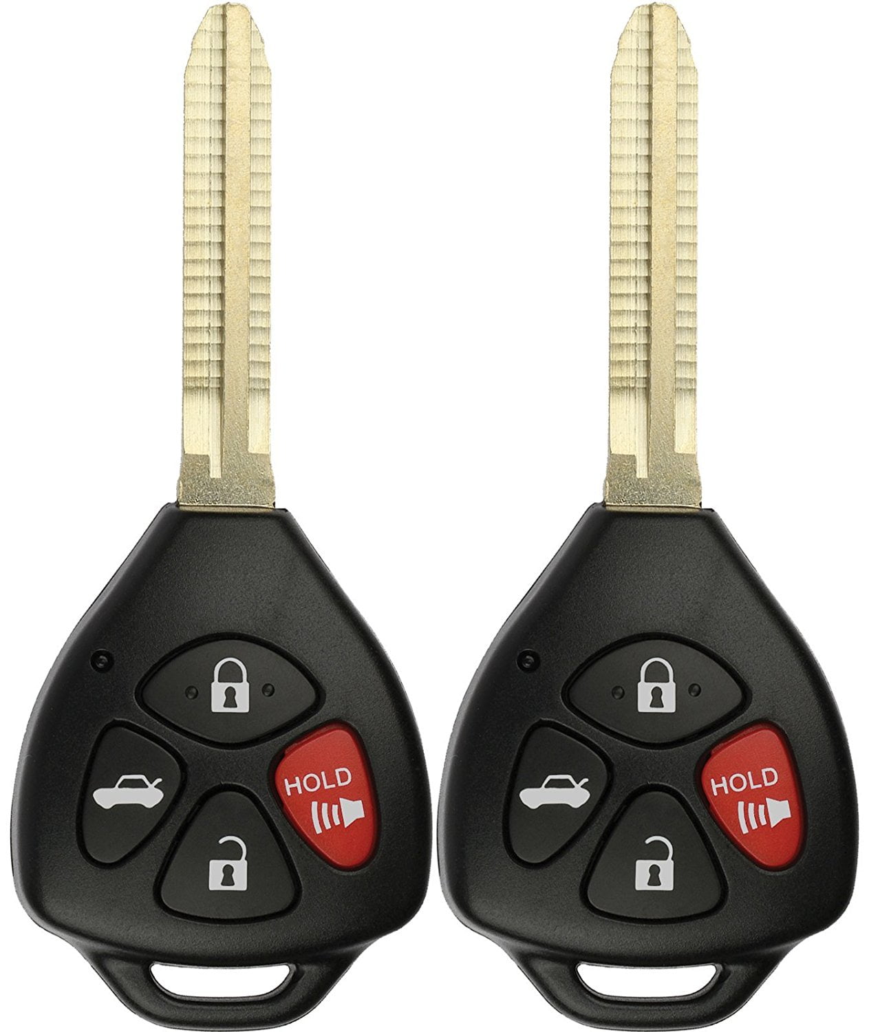 Car Key Fob Keyless Entry Remote fits Toyota 2010-2013 Corolla 2009-2016 Venza GQ4-29T, 1470A-10T, 89070-02270 Set of 2 
