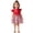 Red, variant on Toddler Girls Party Dresses Short Sleeve With Floral Print for Kids Holiday Dress Size 3T