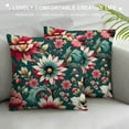 thumbnail image 3 of COMIO Pillowcases Abstract Tropical Blooming Flower Floral Autumn Colors Retro Throw Pillow Cover Case Decorative Cushion for Couch Bed, 3 of 5