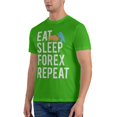 thumbnail image 4 of Eat Sleep Forex Repeat Men'S Basic Short Sleeve T-Shirt Green Small, 4 of 5