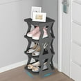 thumbnail image 4 of Inerposs 4-Tier Narrow Small Shoe Rack for Home, Multifunctional Entryway Shoe Storage Shelves for Bedroom Closet, Hallway, Garage - Easy Assembly & Ventilated Design, 4 of 6