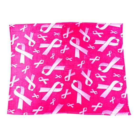 Pink Ribbon Comfort: Ultra-Soft Breast Cancer Awareness Throw Blanket 50x60 - Perfect for Cuddle Season