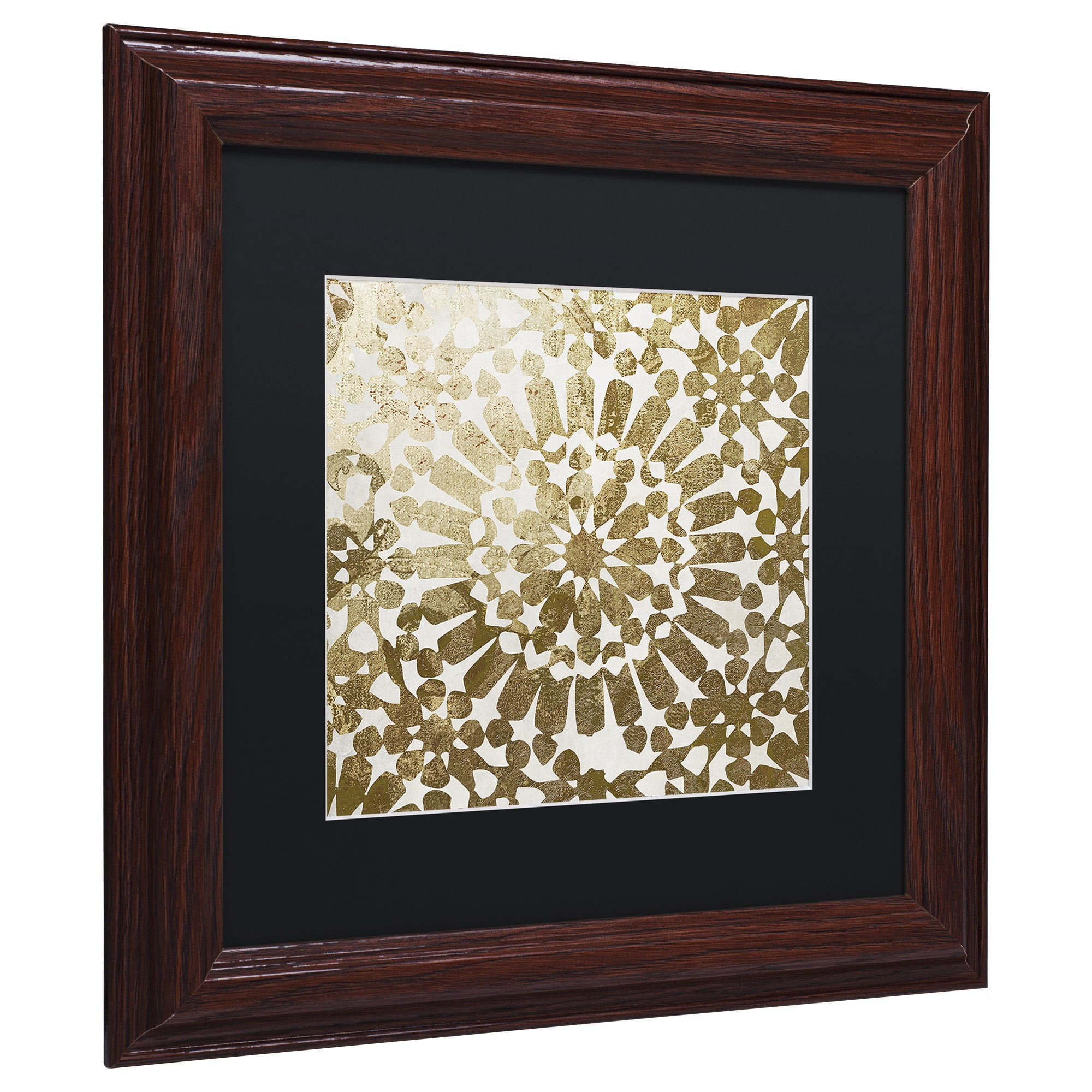 Trademark Fine Art "Moroccan Gold I" Canvas Art by Color Bakery, Black Matte, Wood Frame