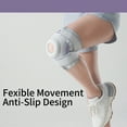 thumbnail image 3 of NEWJOEY Plus Size Knee Brace with Side Stabilizers & Silicone Pad – Breathable, Adjustable Support for Arthritis, ACL, Meniscus Pain – Gray Purple, Single/Pair Pack, 3 of 9