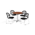 thumbnail image 5 of ofm  cherry 36-inch square flip top break room table with 4 moon chairs - 36, 5 of 5
