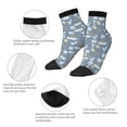 thumbnail image 5 of Fuzoiu Blue Bathroom Print Adult Socks, Crew Moisture-wicking Socks, Unisex Cushion Crew Socks,Casual Sports Ankle Socks, 5 of 7