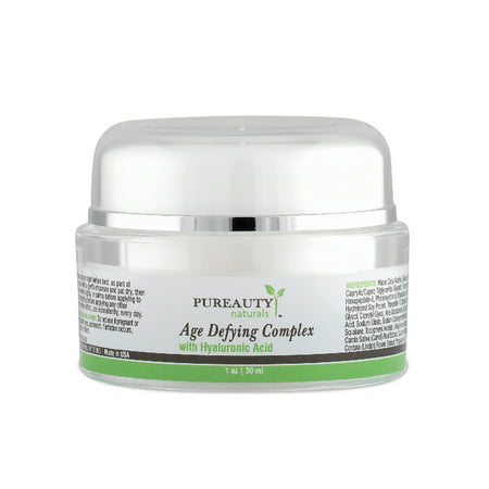 Pureauty Naturals Anti Aging Cream Hyaluronic Acid and Retinol Powered Moisturizer To Help Reduce Wrinkles, Tighten and Hydrate Your Skin for Face and Neck -