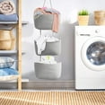 thumbnail image 4 of TeoKJ Over The Door Hanging Baskets 3 Tier Hanging Wall Basket Decorative Organizer for Living Room Bathroom - Gray, 4 of 5