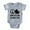 Heather Gray, variant on - FIN Peace Love Eskimo Dog - Cute Infant Baby Football Bodysuit