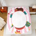 thumbnail image 4 of Manfei Dog Fitted Sheet Christmas Queen Bedding, Green Gold 3 Pieces 1 Fitted Sheet and 2 Pillowcases, 4 of 6